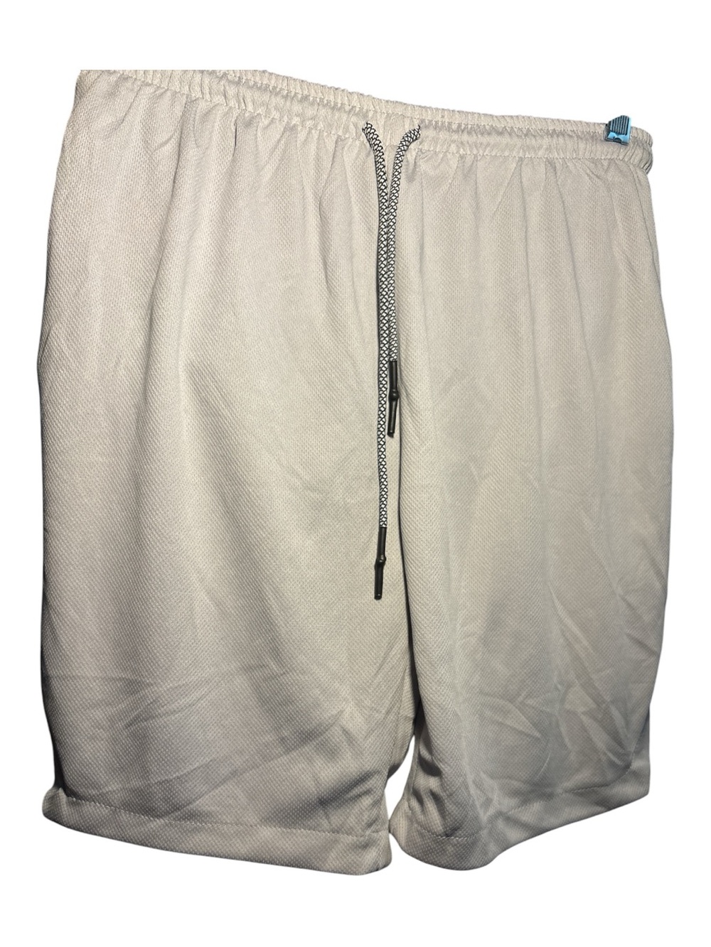 Men's Drawstring Athletic Shorts in Cream